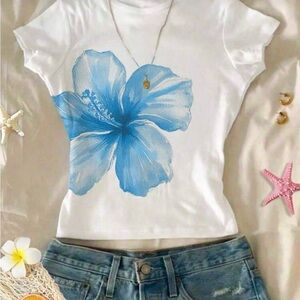 Blue Hibiscus Shirt